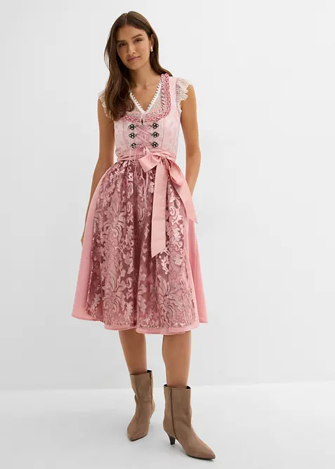Dirndl med paljettf&ouml;rkl&auml;de (2 delar), bonprix