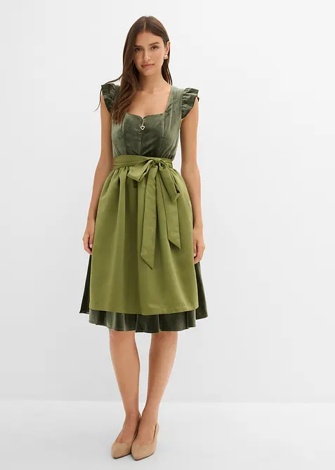 Dirndl och f&ouml;rkl&auml;de (2-delat set), bonprix
