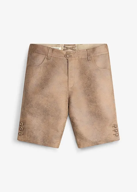 Folkdr&auml;ktsinspirerade shorts i skinnimitation, bonprix