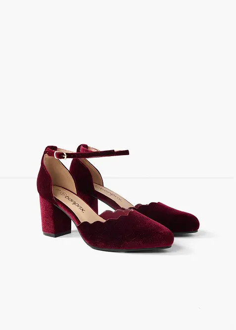 Pumps med remmar och blockklack, bonprix