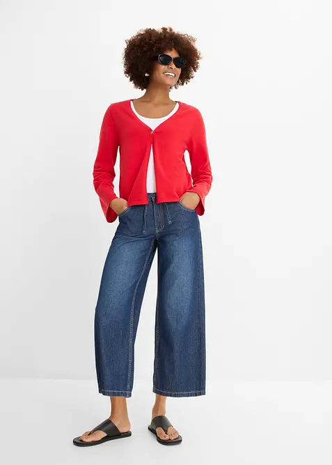 Wide Leg Jeans, Cropped, bonprix