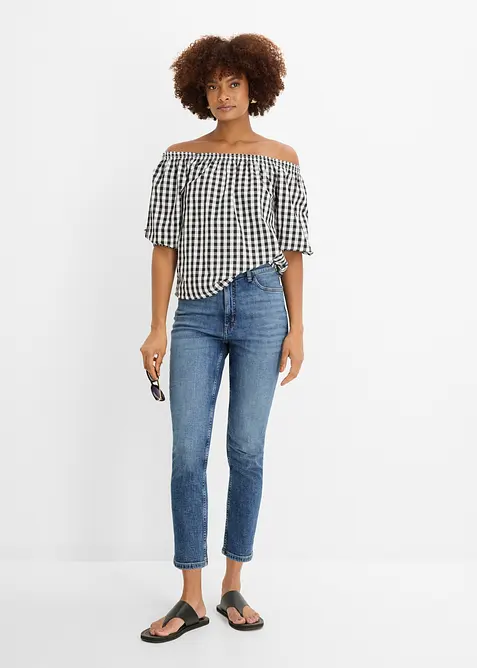 Slim Fit Jeans, High Waist, cropped, bonprix
