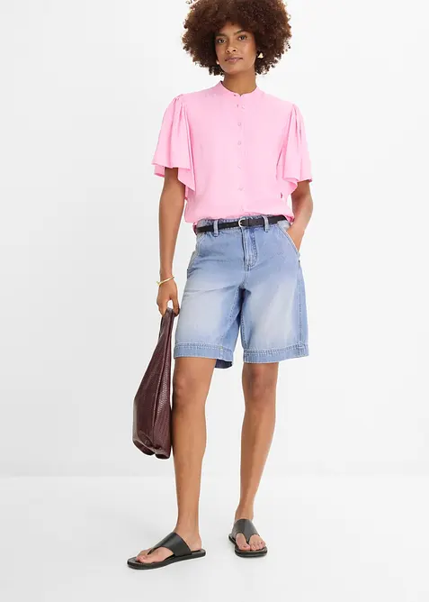Blus av mjuk viskos, bonprix