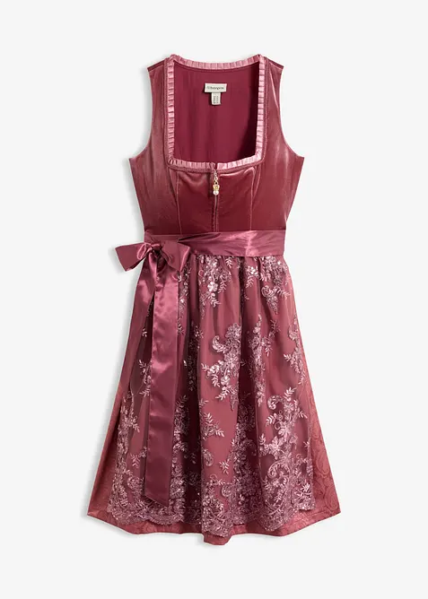 Dirndl med paljettf&ouml;rkl&auml;de (2 delar), bonprix
