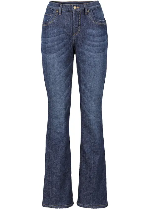 Fodrade jeans med Bootcut och High Waist, bonprix