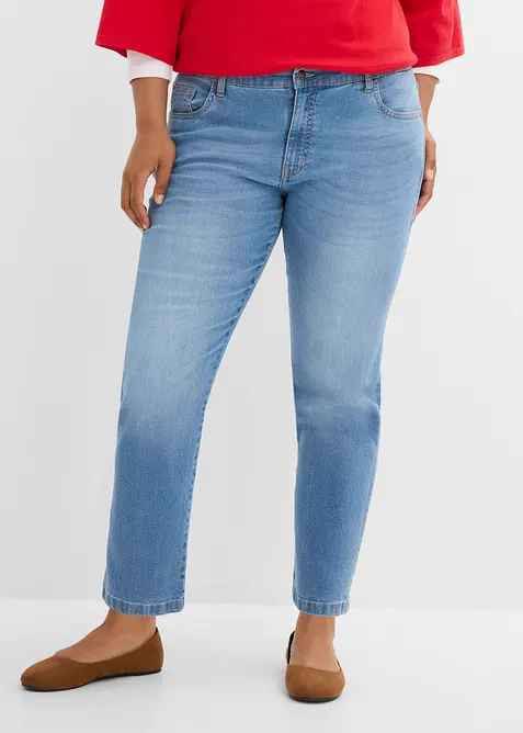 Straight Jeans Mid Waist cropped, bonprix