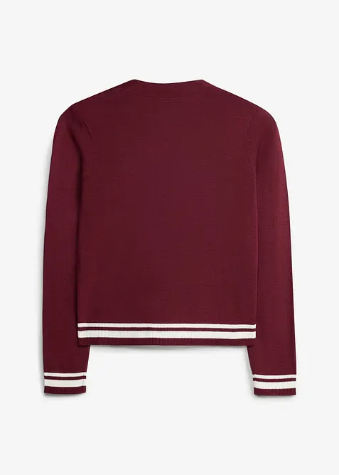 Finstickad cardigan av viskosmix, bonprix