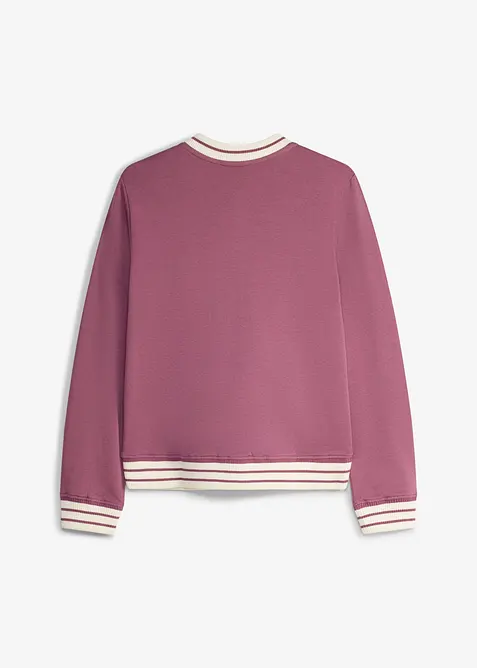 Sweatshirtjacka i ekologisk bomull, bonprix