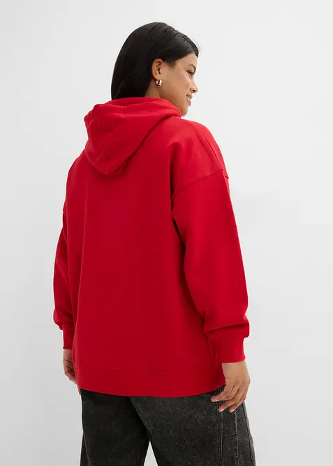 Sweatshirt med huva av bomull, oversizemodell, bonprix
