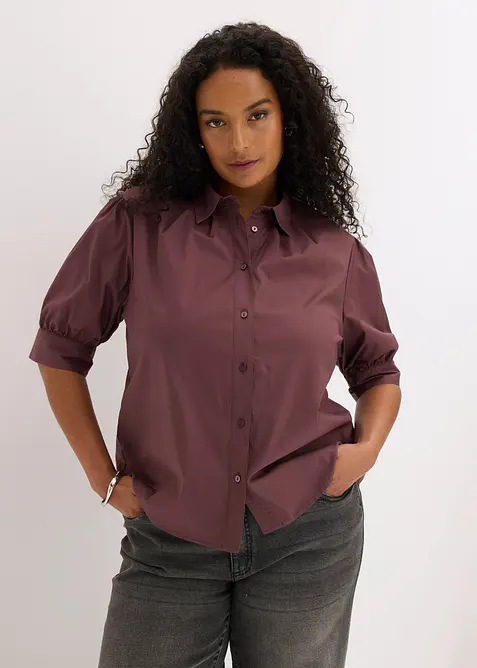 Blus av bomullsmix, bonprix