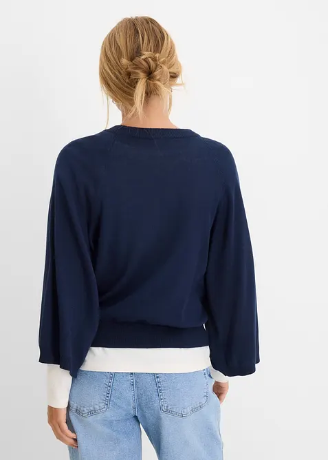 Finstickad oversizetr&ouml;ja, bonprix