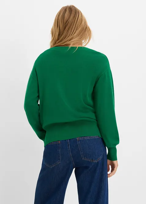 Finstickad cardigan av mjuk viskosmix, bonprix