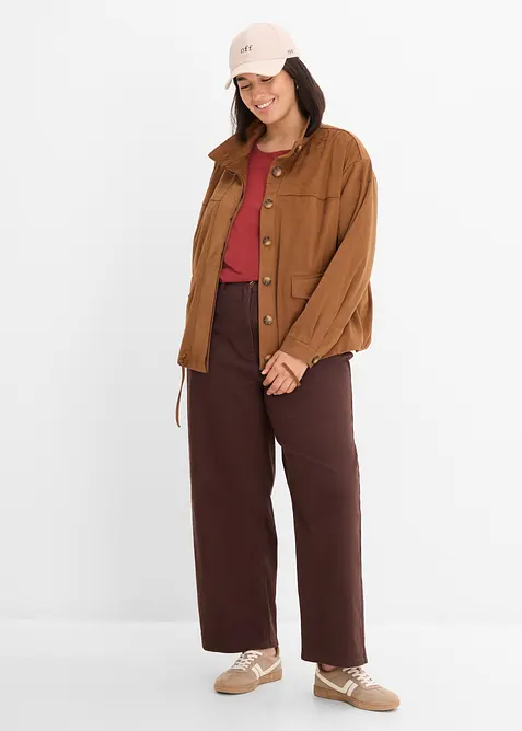 Blusjacka av skinnimitation, bonprix