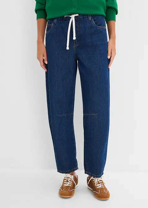 Barrel Jeans Mid Waist, cropped, bonprix