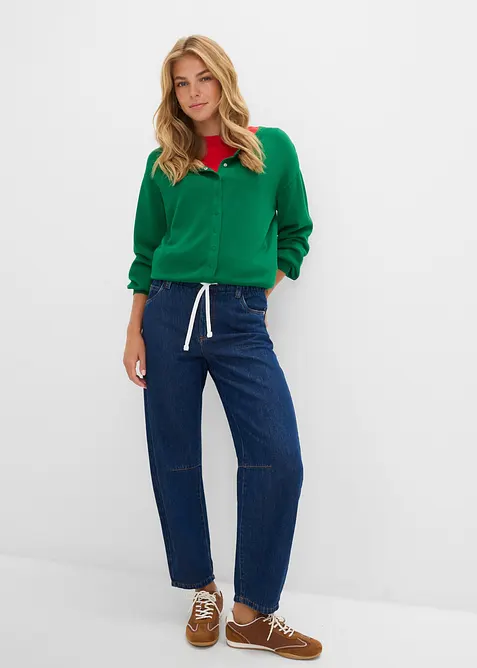 Barrel Jeans Mid Waist, cropped, bonprix