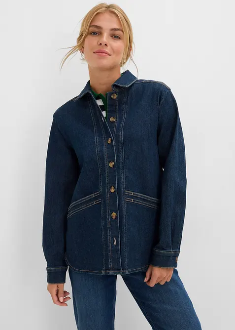 Jeansjacka med ekologisk bomull, bonprix