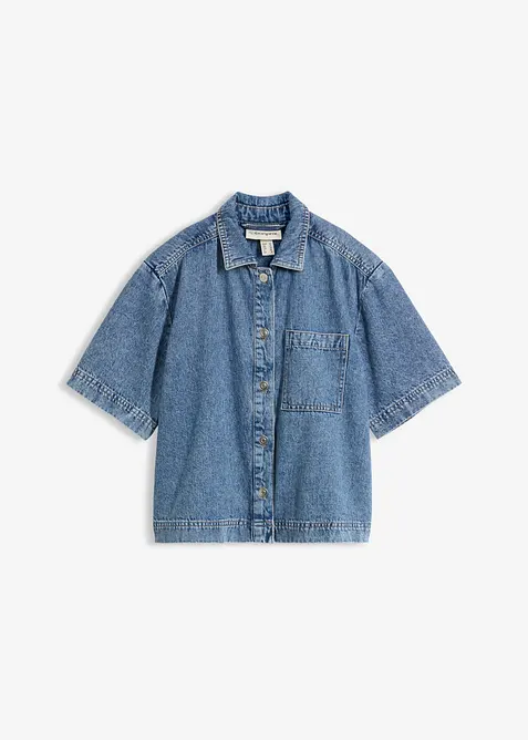 Jeansblus i bomull, bonprix