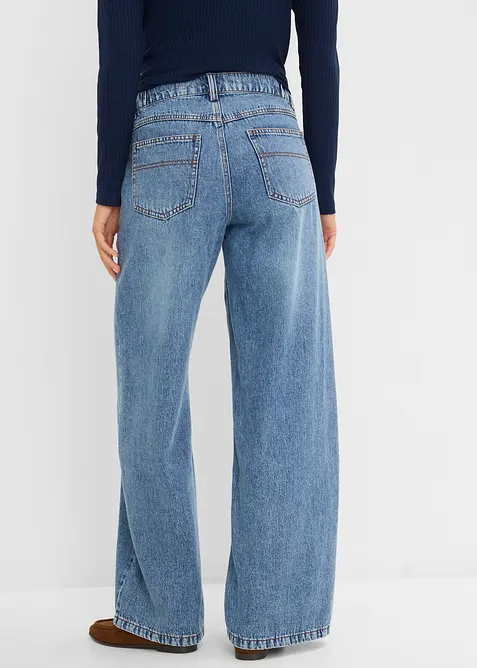 Wide Leg Jeans Mid Waist, bonprix