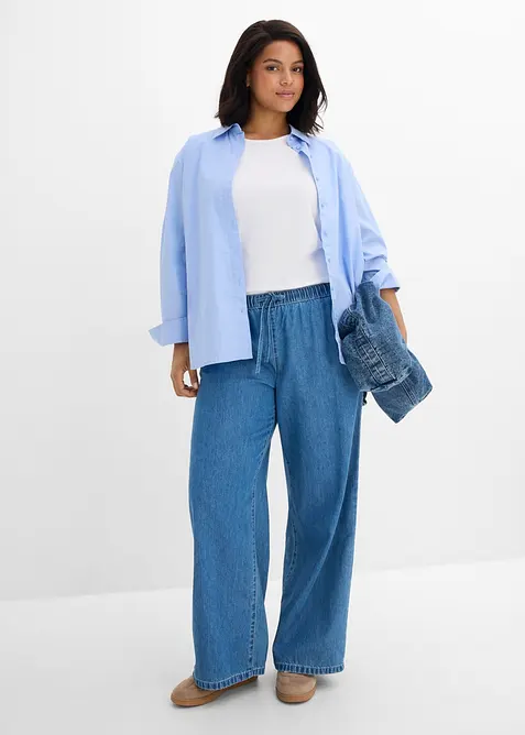Tunna Wide Leg Jeans Mid Waist, bonprix