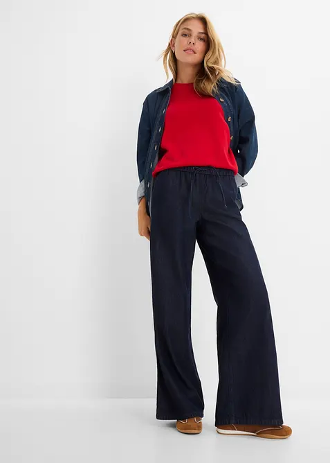 Tunna Wide Leg Jeans Mid Waist, bonprix