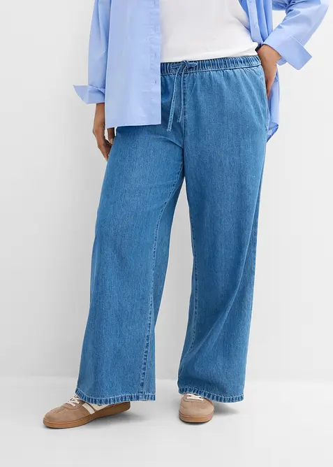 Tunna Wide Leg Jeans Mid Waist, bonprix