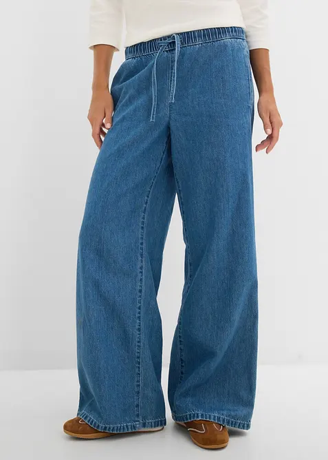 Tunna Wide Leg Jeans Mid Waist, bonprix