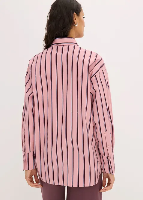 Skjortblus i bomullsmix, bonprix