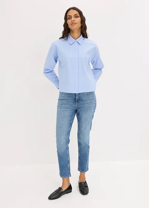 Blus av bomullsmix, bonprix
