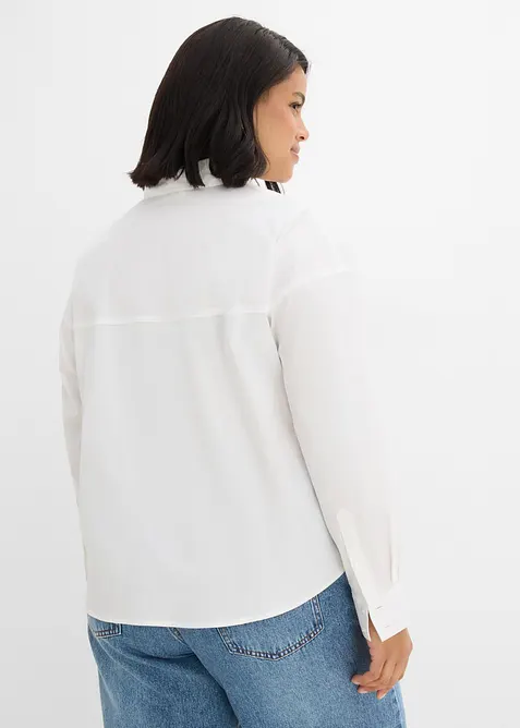 Blus av bomullsmix, bonprix