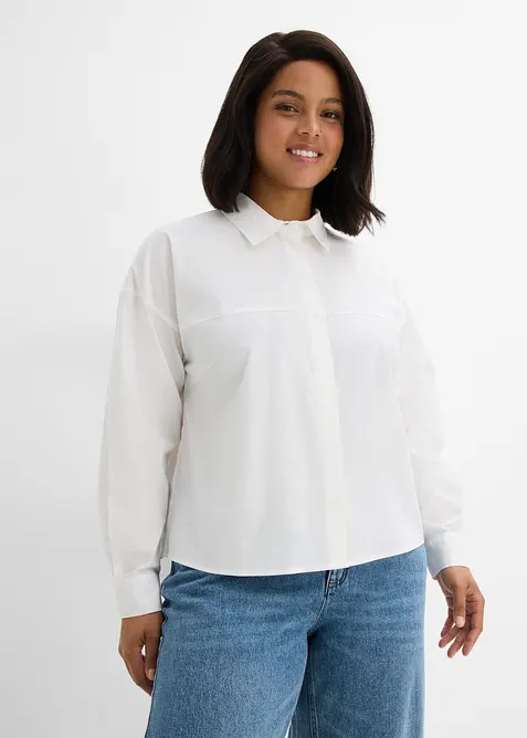 Blus av bomullsmix, bonprix
