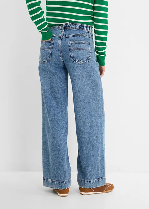 Wide Leg Jeans Mid Waist, bonprix