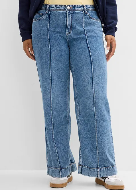 Wide Leg Jeans Mid Waist, bonprix