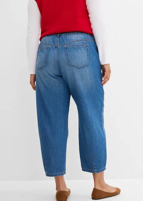 Barrel Jeans Mid Waist, cropped, bonprix