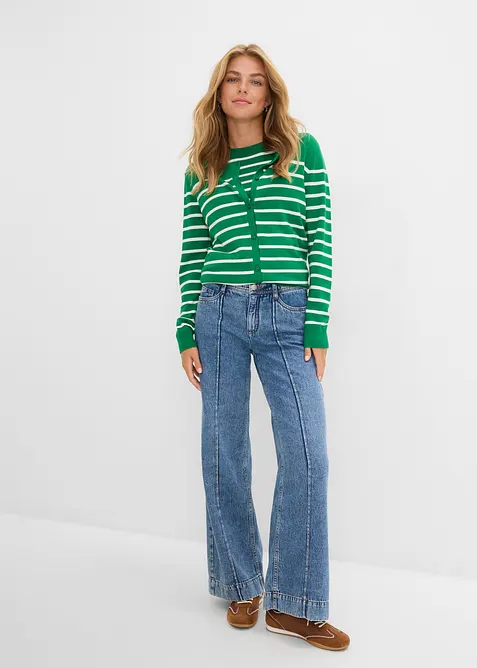 Wide Leg Jeans Mid Waist, bonprix