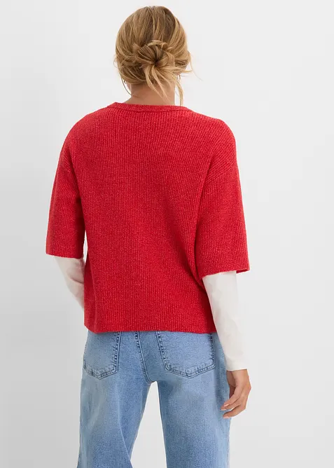 Ledig cardigan med ull, bonprix