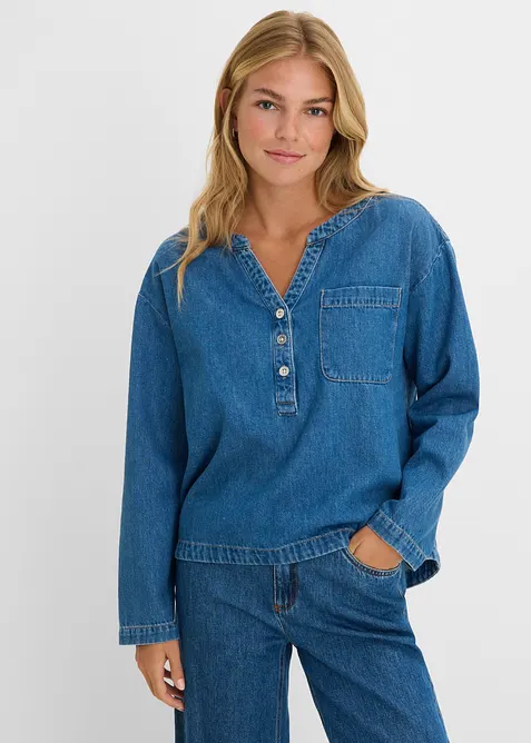 Jeansblustunika, bonprix