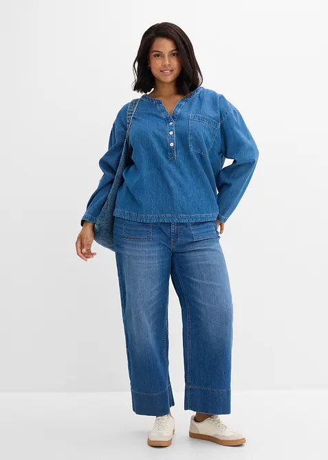 Jeansblustunika, bonprix