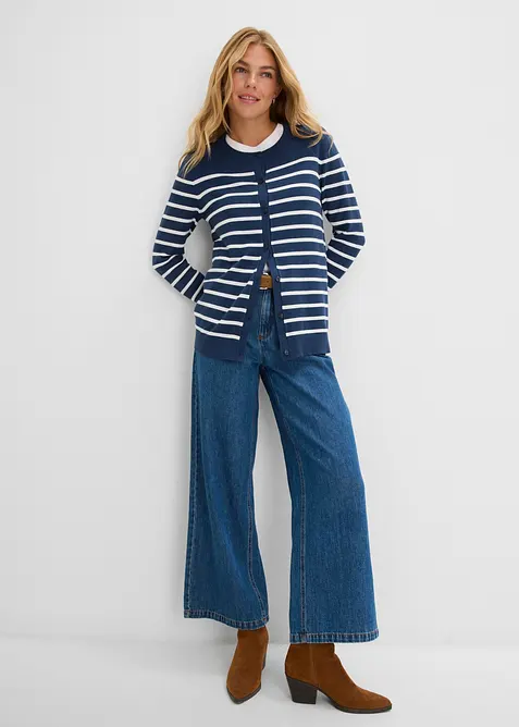Finstickad cardigan, bonprix