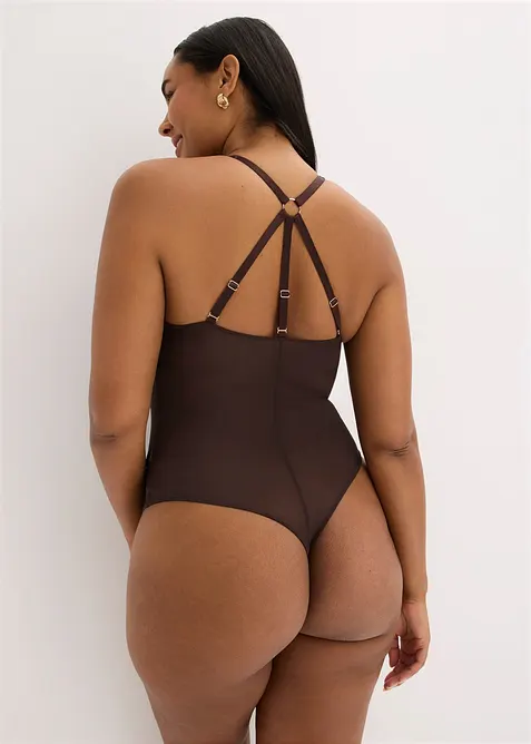 Stringbody utan bygel, med elegant broderi, bonprix