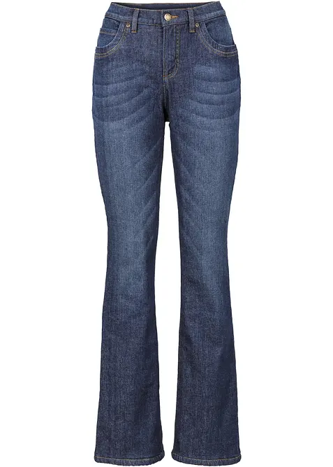 Fodrade jeans med Bootcut och High Waist, bonprix