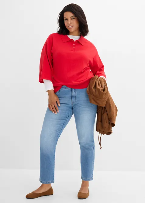 Straight Jeans Mid Waist cropped, bonprix
