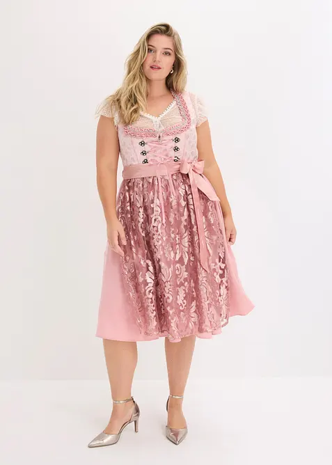 Dirndl med paljettf&ouml;rkl&auml;de (2 delar), bonprix