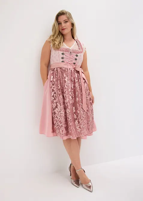 Dirndl med paljettf&ouml;rkl&auml;de (2 delar), bonprix