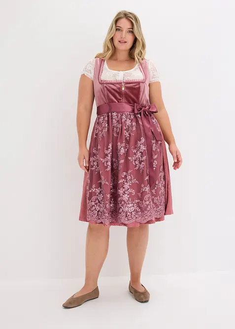 Dirndl med paljettf&ouml;rkl&auml;de (2 delar), bonprix
