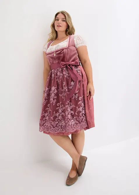 Dirndl med paljettf&ouml;rkl&auml;de (2 delar), bonprix