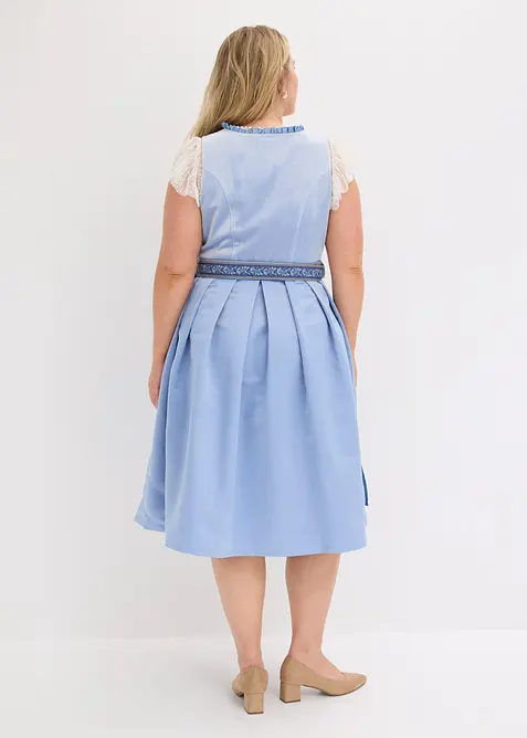 Mellanl&aring;ng dirndl med sammet (2 delar), bonprix