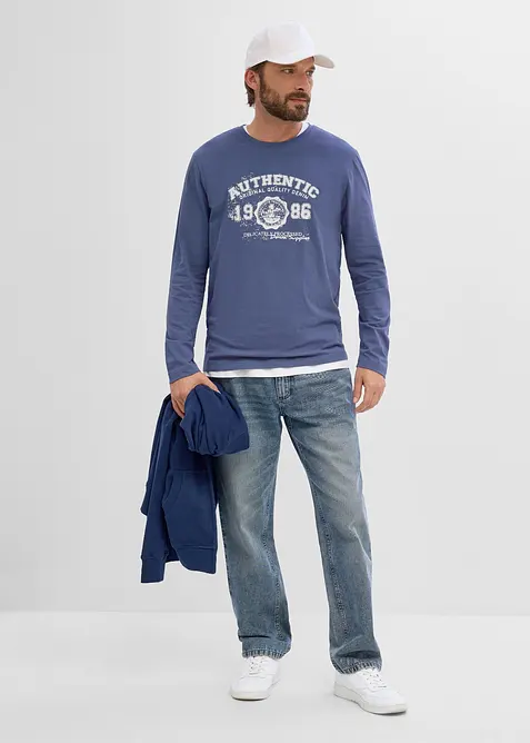 L&aring;ng&auml;rmad T-shirt i ekologisk bomull, bonprix