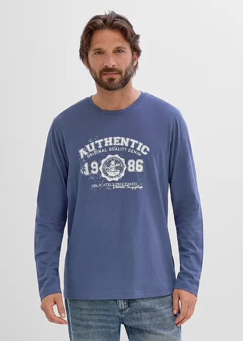 L&aring;ng&auml;rmad T-shirt i ekologisk bomull, bonprix