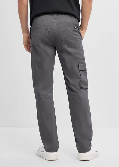 Stretchbyxa med mobilficka, normal passform, raka ben, bonprix
