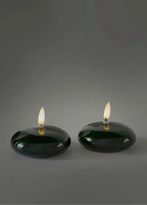 LED-ljus i form av oljelampor (2-pack), bonprix